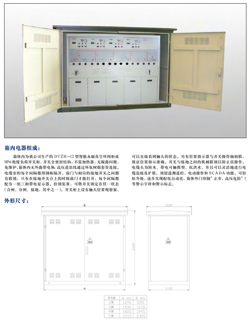 DYHW-12型10KV智能箱式開(kāi)閉所(圖2)