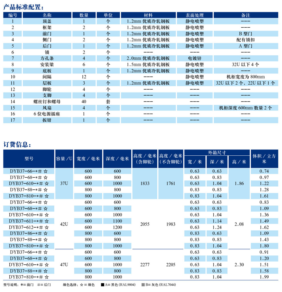 豪華B型網(wǎng)絡服務器機柜 DYB CABINET(圖3)